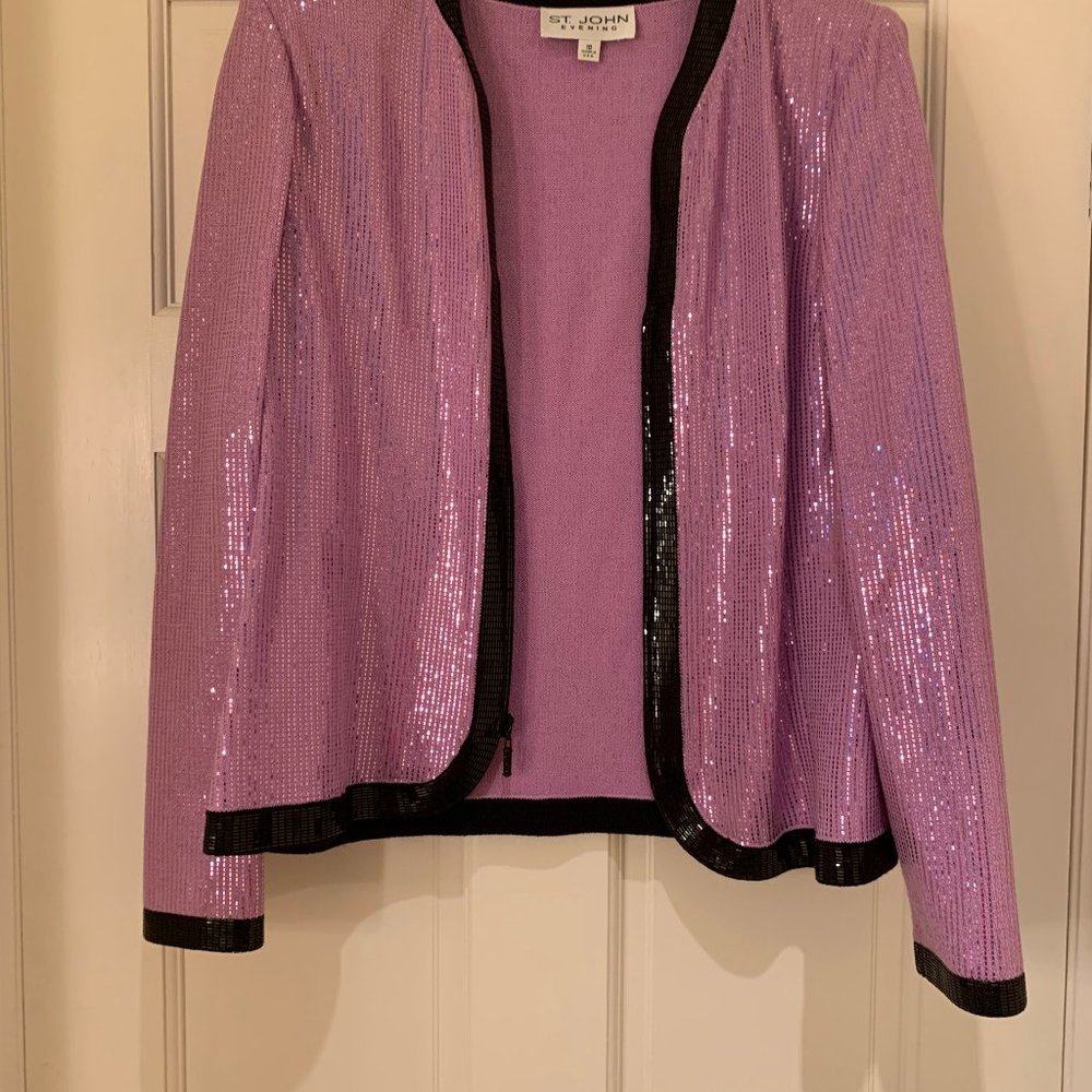 St John Evening lavender sequin jacket